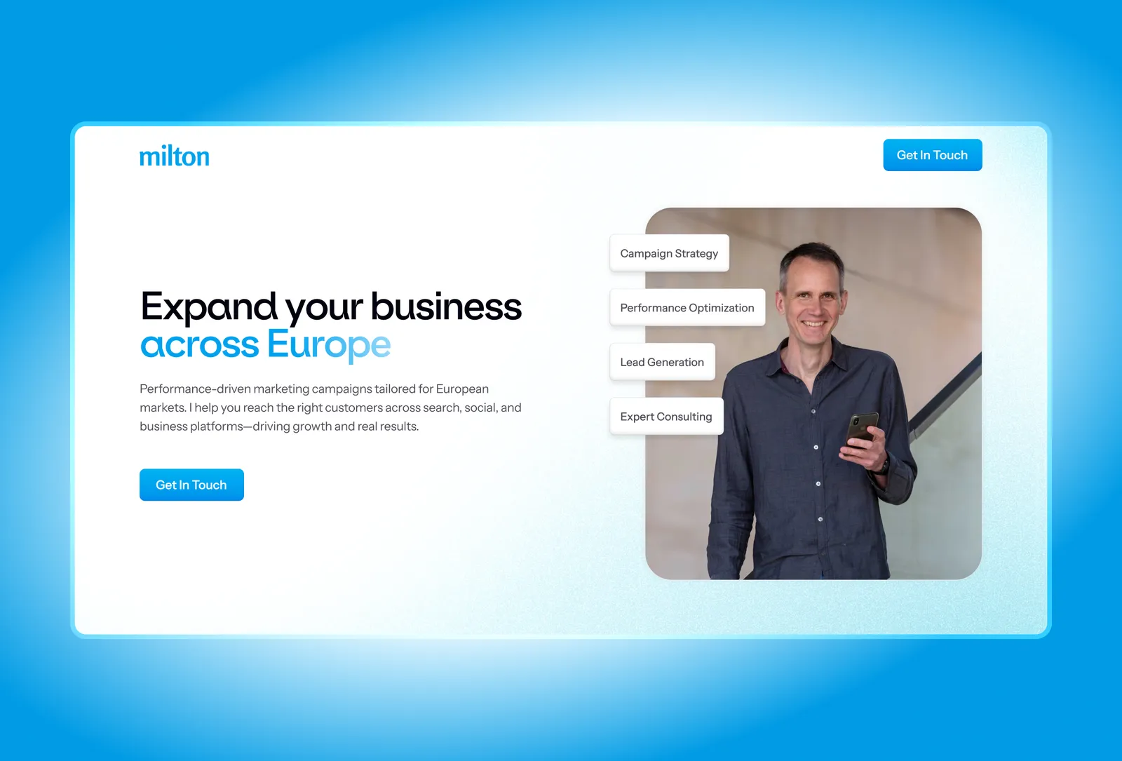 Website Design work for Milton Digital