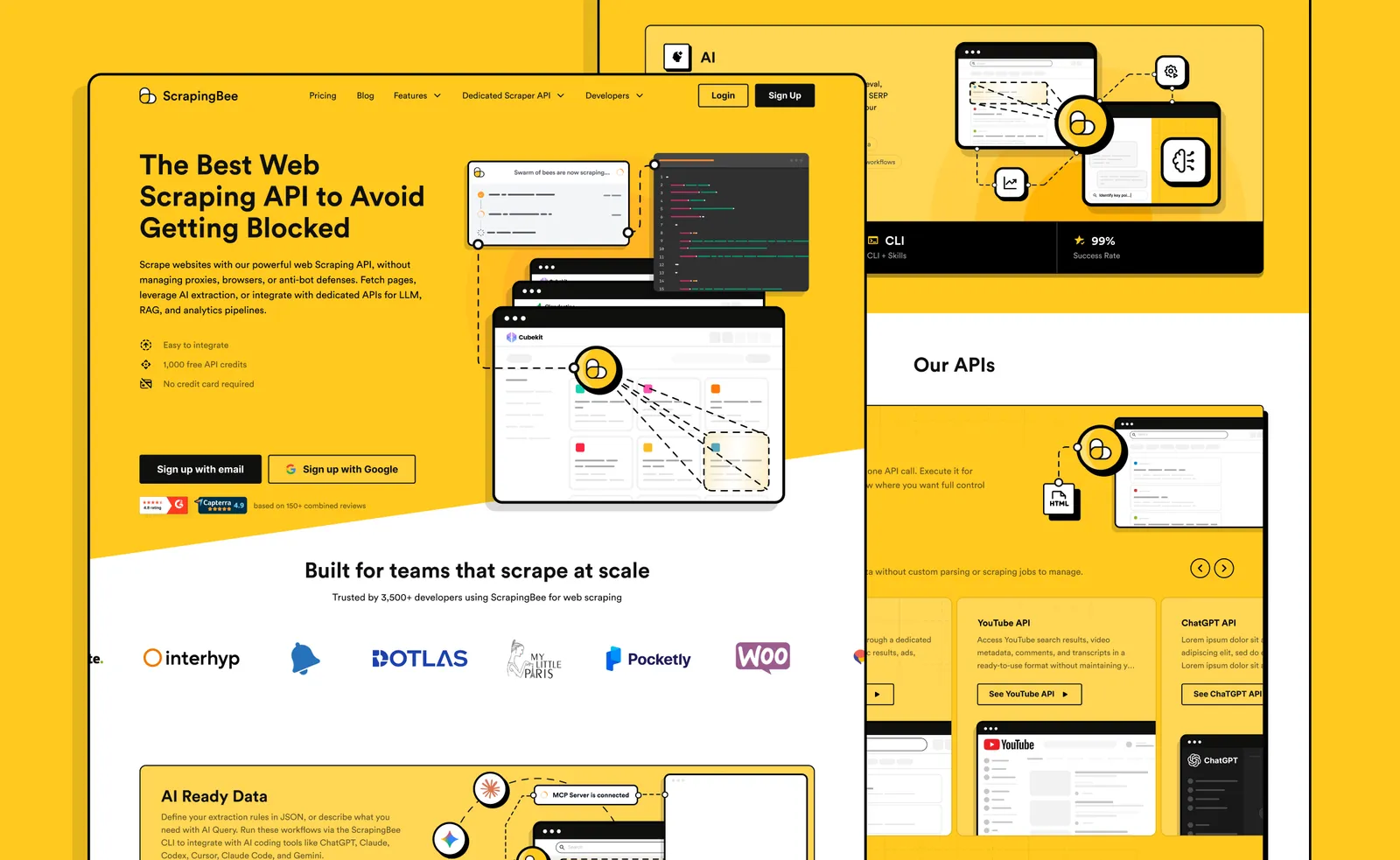 Website Design work for ScrapingBee