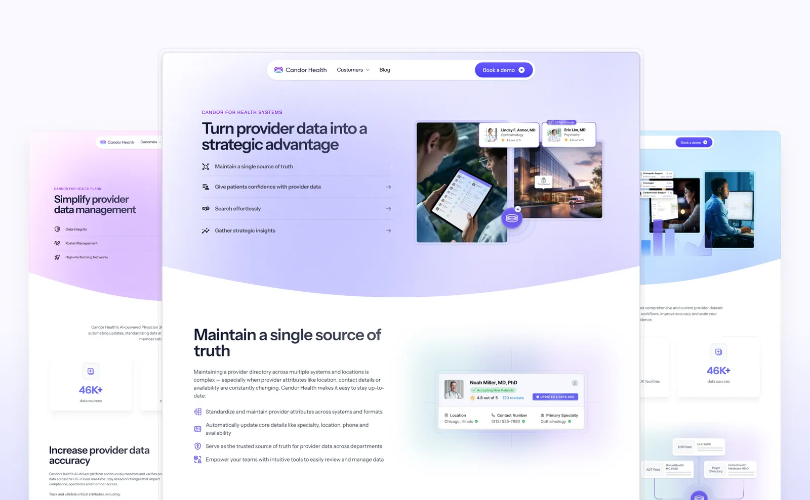 Website Design work for Candor Health