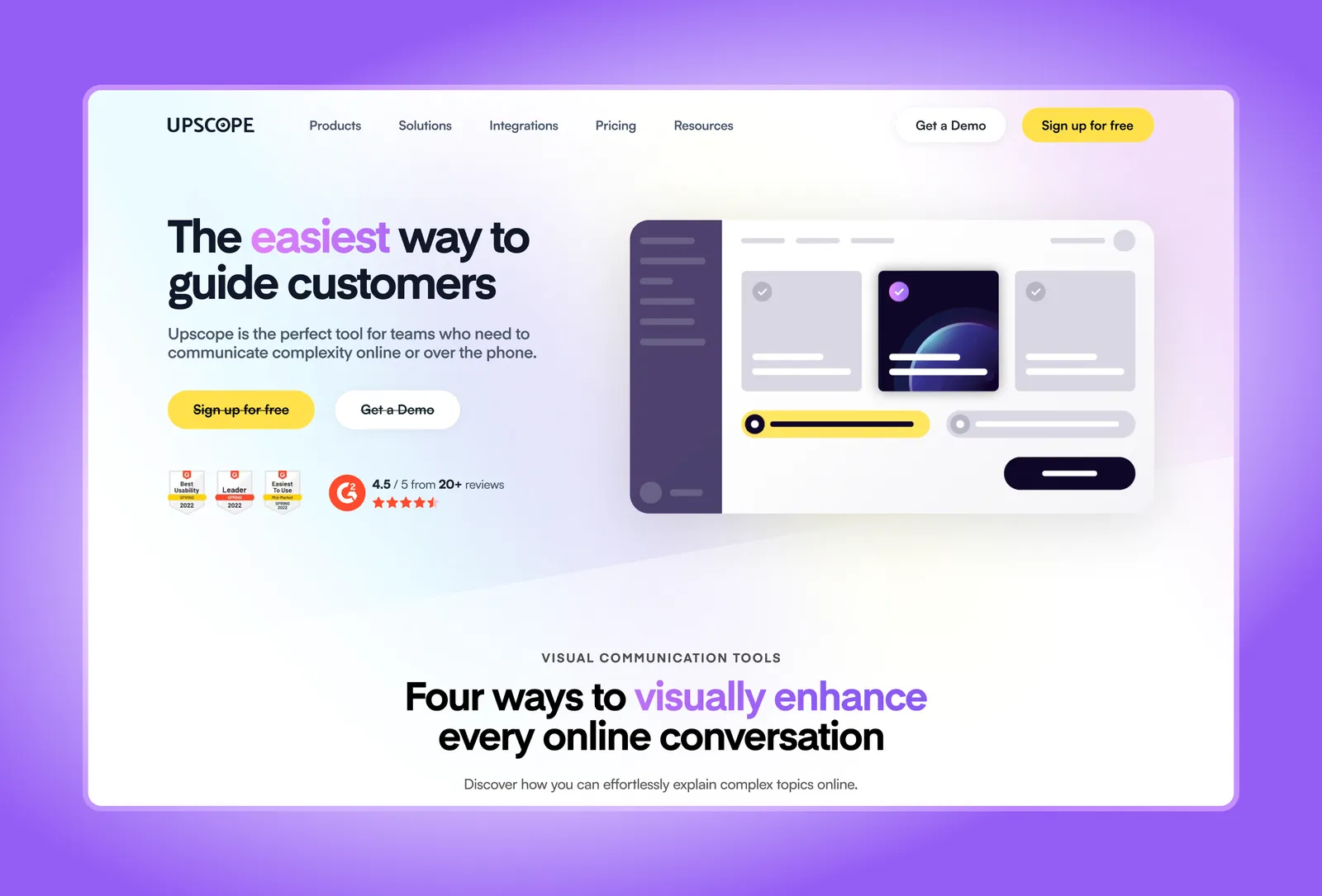 Website Design work for Upscope