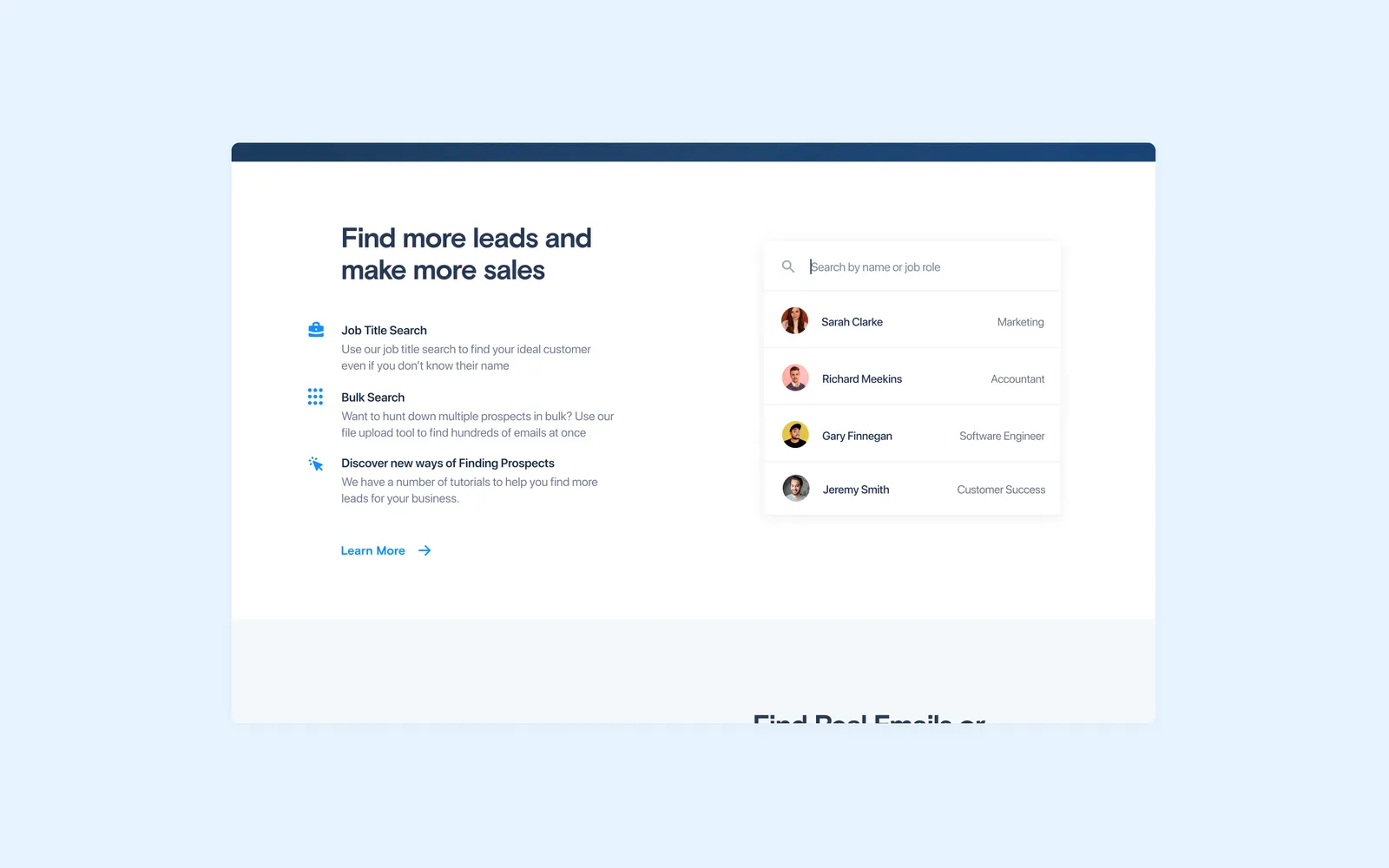 Website Design work for Anymail Finder