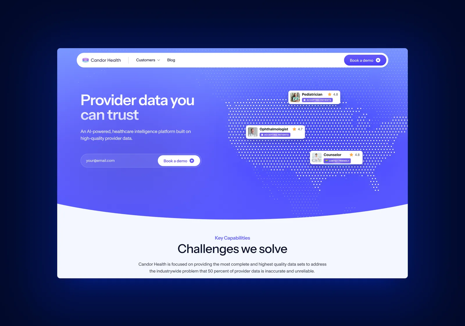 Website Design work for Candor Health
