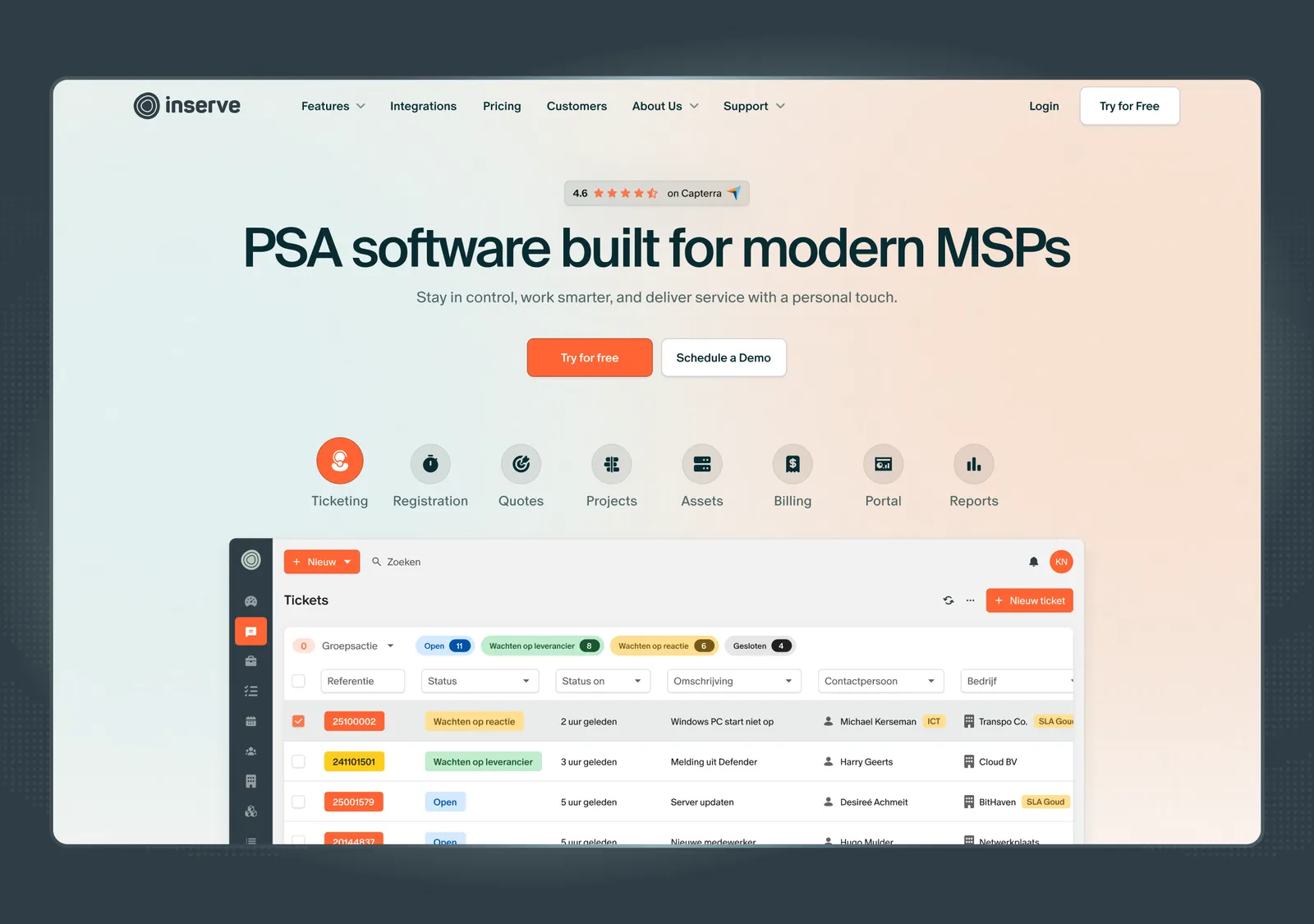 Website Design work for Inserve