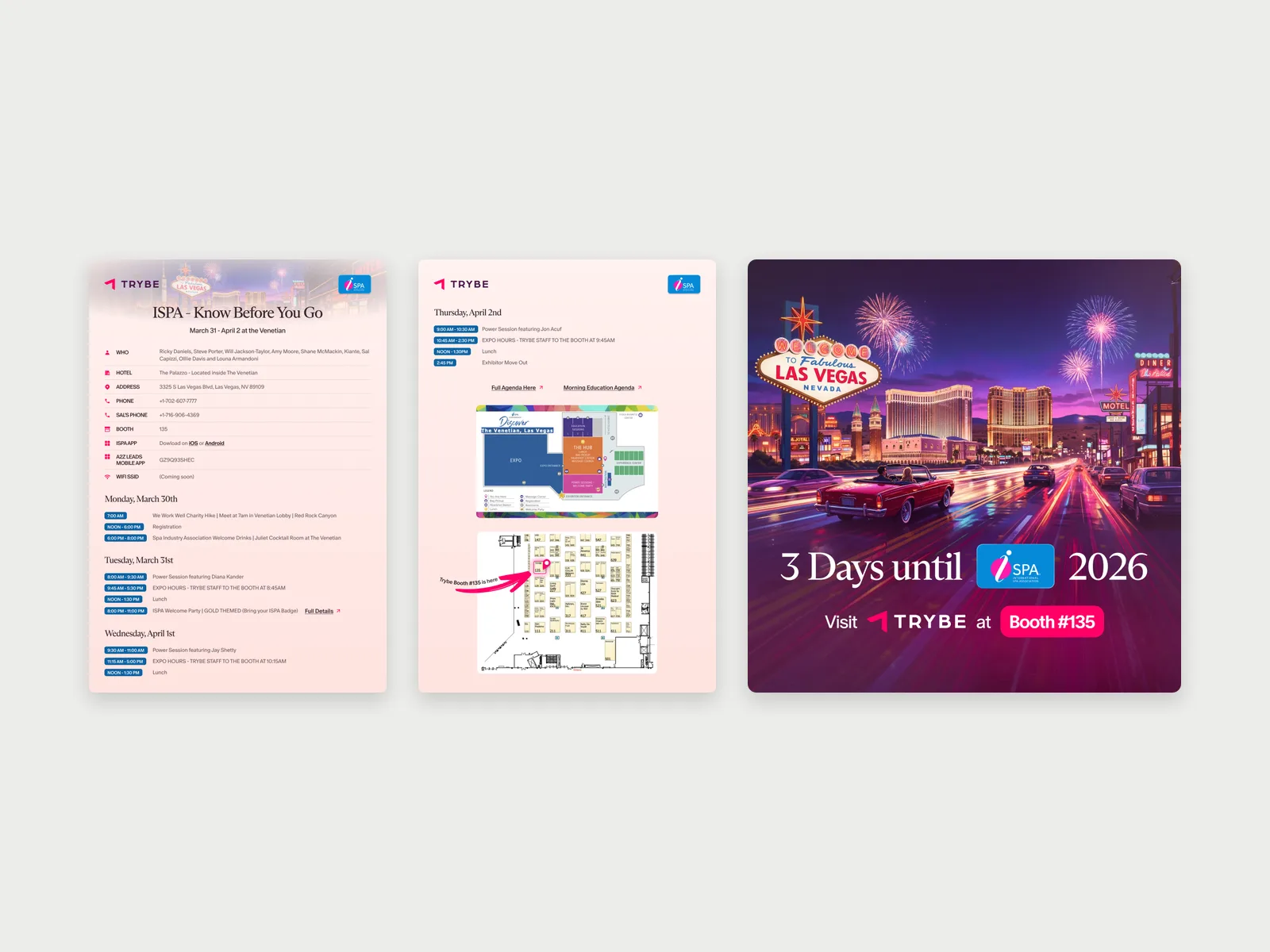 Know Before You Go guides and countdown posts for Trybe
