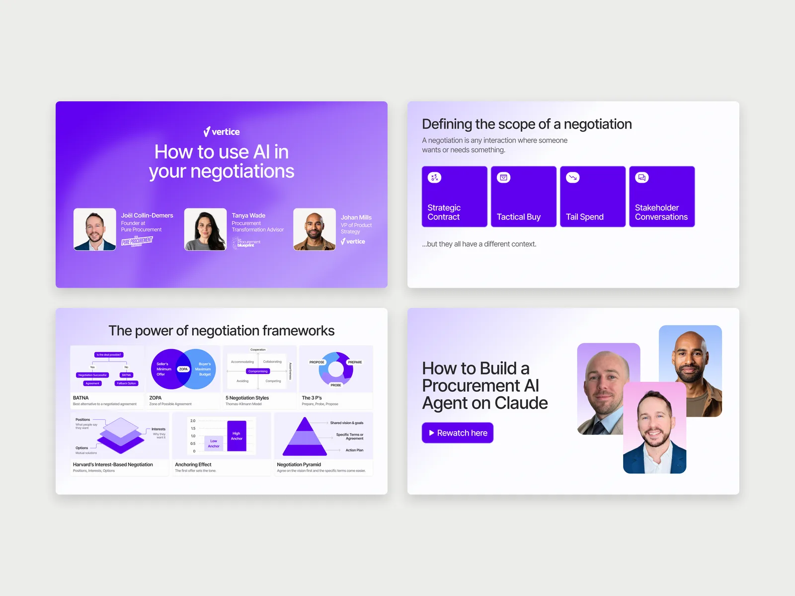 Webinar decks for Vertice